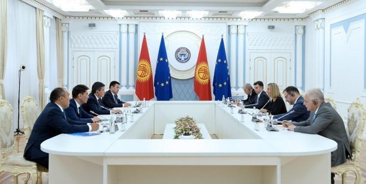 دیدار موگرینی با رئیس جمهور قرقیزستان؛ همکاری استراتژیک محور رایزنی