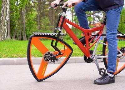 دوچرخه چرخ مثلثی هم آمد!، چالشی برای فیزیک یا خلاقیت ذهنی نو مخترع دوچرخه مربعی